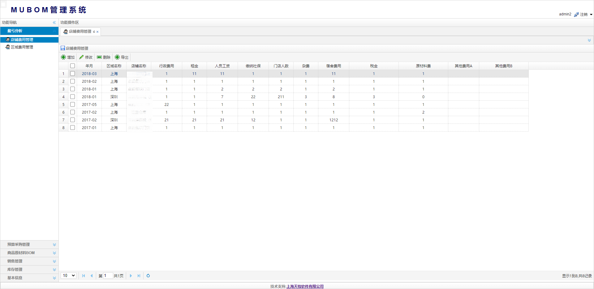 成本管控和盈利分析系統案例圖
