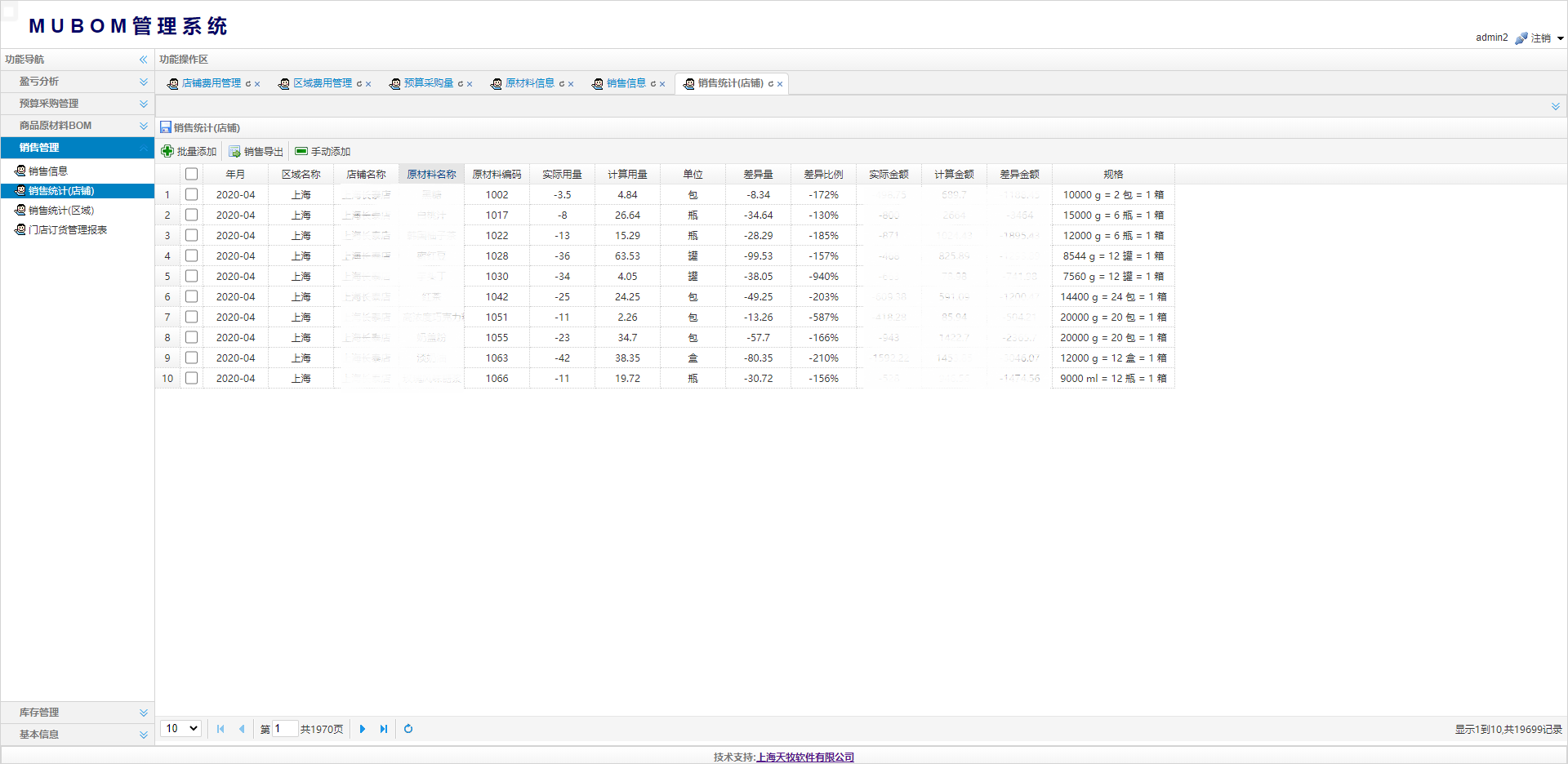 成本管控和盈利分析系統案例圖